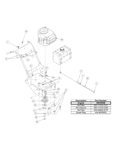 Kawasaki Engine Assembly Diagram and Parts List for G1432 55AD231Q150-WAM Cub Cadet Lawn Mower